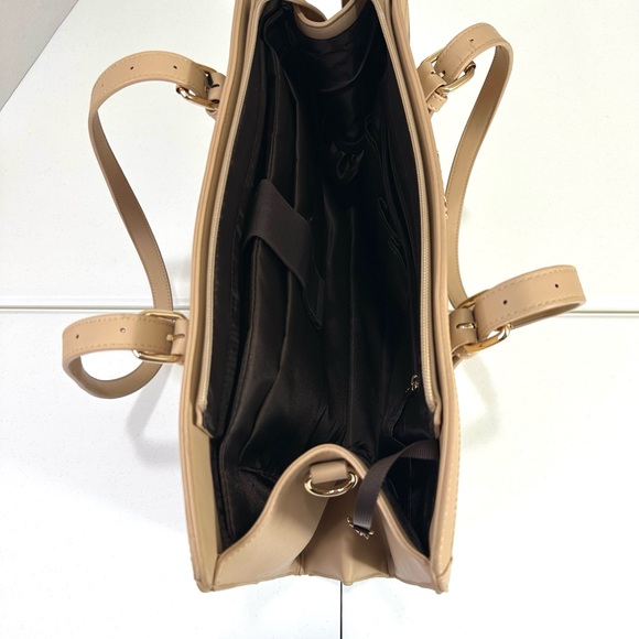 Lovevook Tan Leather Women's Tote Laptop Bag - Picture 7 of 10